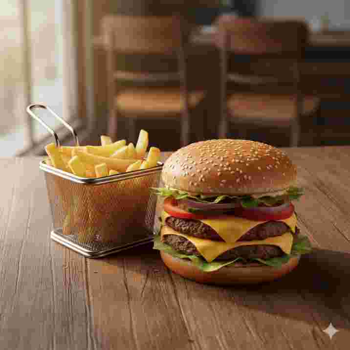 Burger and Fries